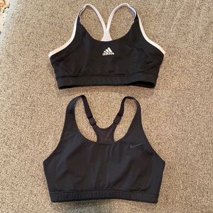 Nike and Adidas Bundle of 2 sports bra